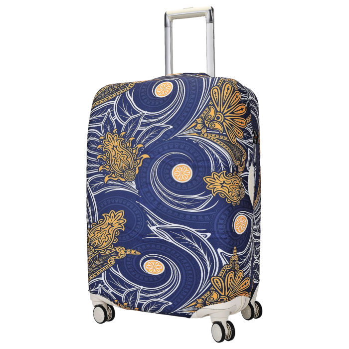 Чехол для чемоданов Swirl Flower Blue and Orange Eberhart