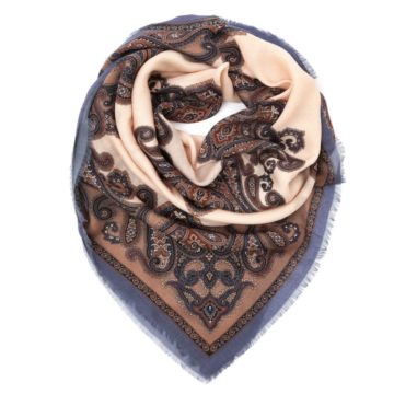 Платок жен. 15% шерсть, 85% модал 110x110 Fabretti