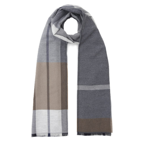 Шарф муж. 10%шерсть 15%виск 10%нейлон 65%ПЭ 30x178 Fabretti